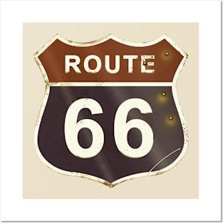 Route 66 (Sepia) Posters and Art